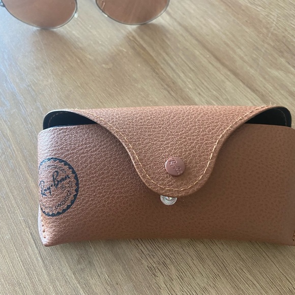 Rose Gold / Copper Ray-Ban Aviator Flash Lenses Sunglasses with Case - Picture 11 of 12